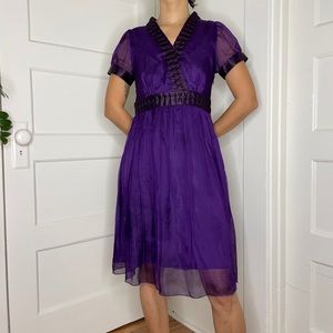 Chloe purple silk dress
